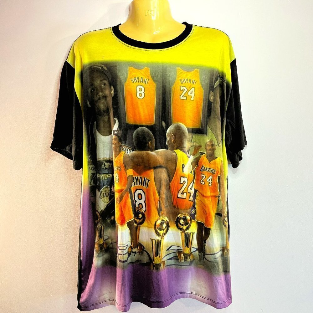 KING Men's Kobe Bryant Print Polyester T-Shirt - Size 3X-Large - EUC